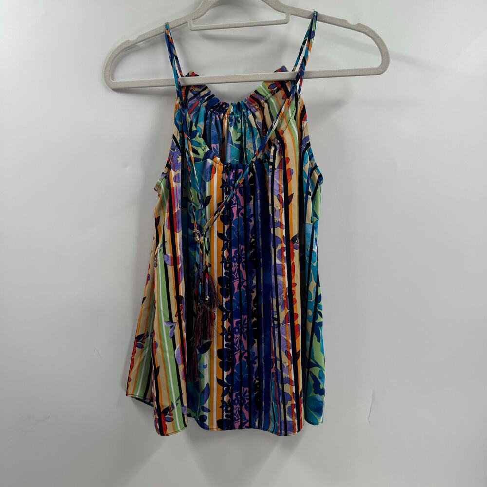 Laundry By Shelli Segal multicolored pleated halter top